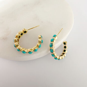 Turquoise Bubble Hoop, 6 of 8