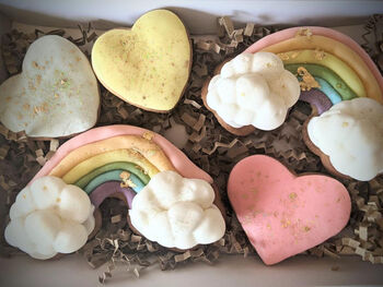 Pastel Rainbow Hearts Biscuit Box, 3 of 5