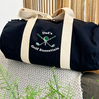 Personalised Golf Essentials Barrel Bag, 2 of 3