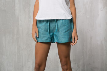 Linen Pyjama Shorts, 10 of 12