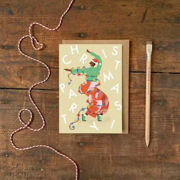 Pack Of Eight Christmas Party Cards, 9 of 10