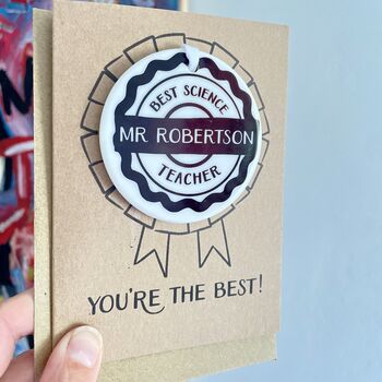 Thank You Teacher Card With Keepsake 'Award', 2 of 3