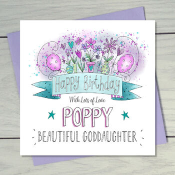 Goddaughter Flowers Birthday Card, 4 of 4