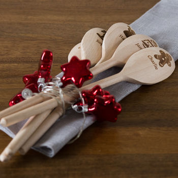 Personalised Christmas Wooden Spoons, 2 of 5