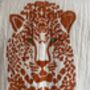 White With Cheetah Organic Cotton Peshtemal Towel, thumbnail 2 of 3