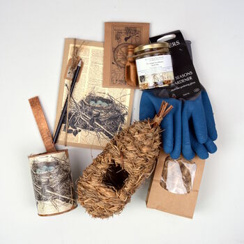 Small Bird House And Nesting Materials Set, 2 of 5