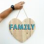 Family Reclaimed Wooden Heart, thumbnail 1 of 2