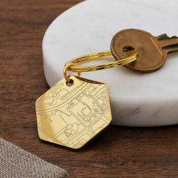 Personalised Street Map Hexagon Keyring, 3 of 12