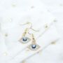 Gold Plated Protection Evil Eye Zircon Drop Earring, thumbnail 2 of 4