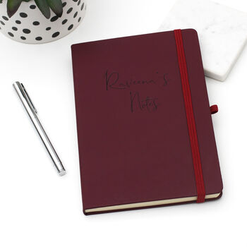 Personalised Vegan Leather Notebook, 3 of 9