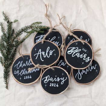 Personalised Christmas Tree Decoration Bauble, 8 of 10