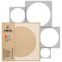 Reusable Plastic Stencils Five Pcs Circle With Brushes, thumbnail 2 of 5