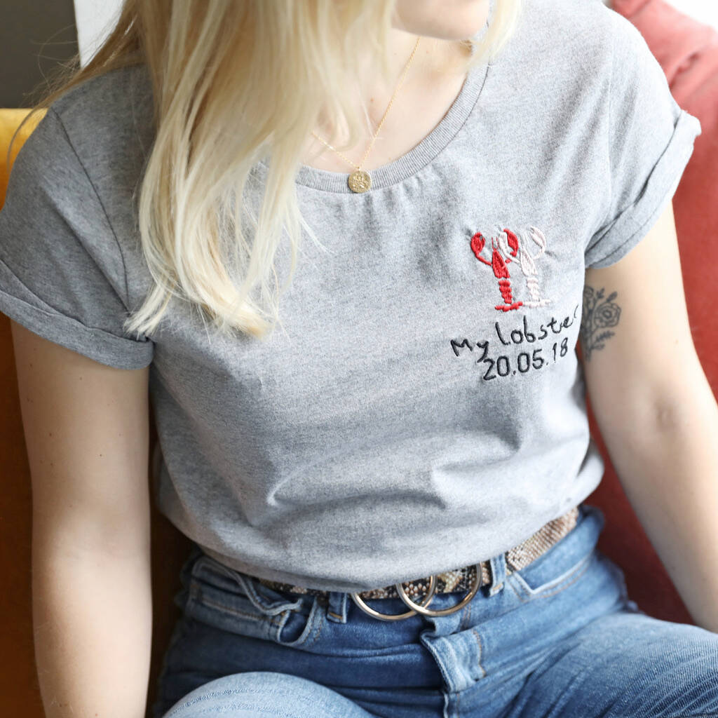 Personalised Embroidered 'My Lobster' T Shirt, 1 of 4