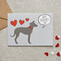 Lurcher Valentine's Day Card, thumbnail 1 of 2