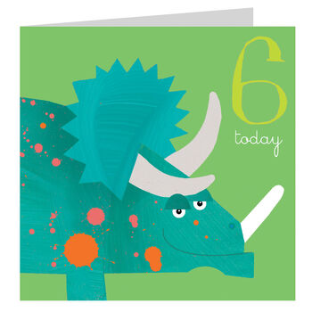 Dinosaur 6th Birthday Card, 2 of 4