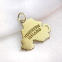 Personalised 9ct Gold Any Country Map Charm, thumbnail 7 of 9