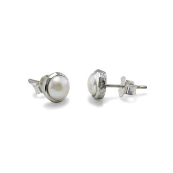 Freshwater Pearl Stud Earrings, 5 of 7
