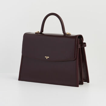 Ruby Cherry Red Structured Medium Tote, 6 of 8