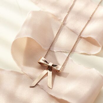 Personalised Bow Charm Necklace, 4 of 9