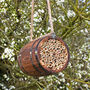 Personalised Wooden Barrel Garden Bee Hotel, thumbnail 2 of 5