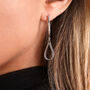 925 Sterling Silver Designer Double Petal Earrings, thumbnail 2 of 5