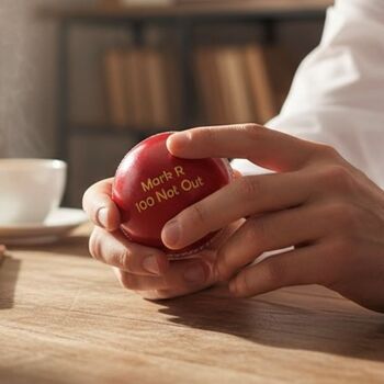 Personalised Vintage Leather Cricket Ball, 3 of 12