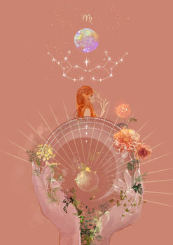 Zodiac Virgo Illustrated Print, 2 of 9