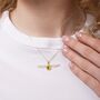 Harry Potter Sterling Silver Golden Snitch Necklace With Crystals, thumbnail 2 of 7
