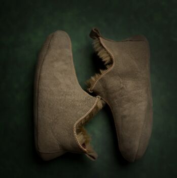 Miko Olive Luxury Sheepskin Slippers, 3 of 7