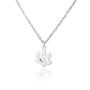 Dog Memorial Necklace Paw Print Pendant Design In Gold And Silver, thumbnail 4 of 7