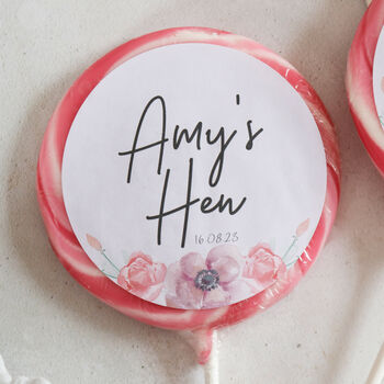 Personalised Floral Giant Hen Party Lollipops, 2 of 4
