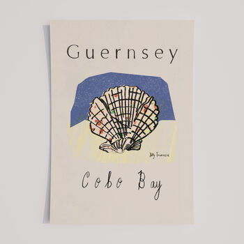 Cobo Bay Scallop, Guernsey, Channel Islands Travel Print, 2 of 5