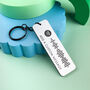 Personalised Shimmer Spotify Code Custom Message Keyring, thumbnail 2 of 5