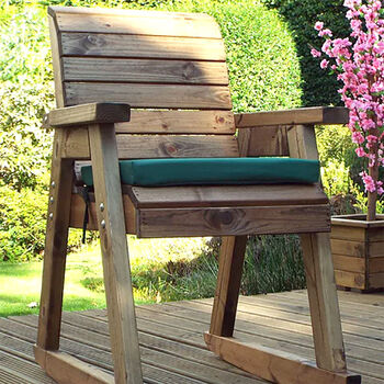 Garden Wooden Rocking Chair Seat, 2 of 2