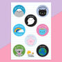 Kawaii Sticker Sheets Food, Self Care, Space, Animals, thumbnail 5 of 11