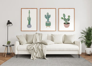 Scandi Boho Cactus Plant Wall Art Print No. Two, 2 of 4