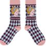 Princess Pattern Long Winter Socks For Girls, thumbnail 3 of 5