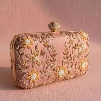 Pink Rectangular Floral Clutch Bag, 10 of 11