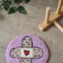 Funny Plaster Design Punch Needle Coaster, thumbnail 5 of 5