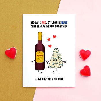 Cheese And Wine Card For Partner, 2 of 2