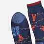 Men's Bamboo Socks Lobster Party Lights Navy Blue, thumbnail 5 of 5