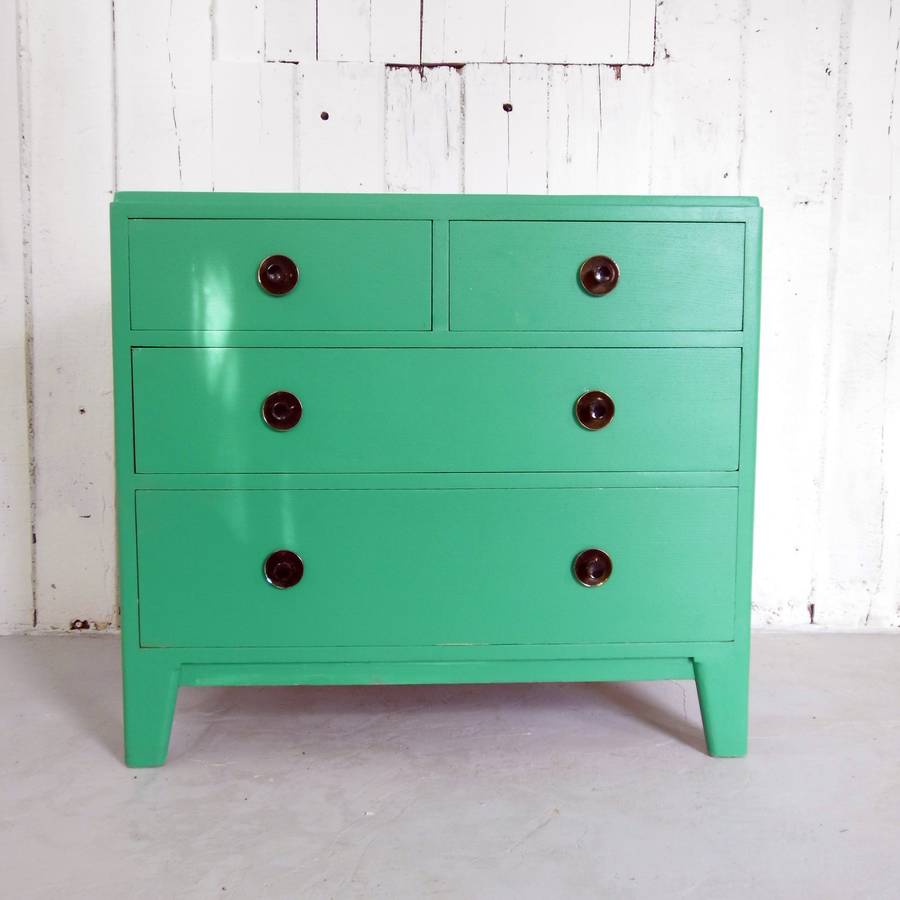 Painted Chest Of Drawers With Copper Handles By Alpha Fleur