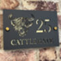 Personalised Highland Coo/Cow Design House Acrylic Number Sign, thumbnail 3 of 5