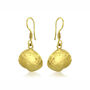 Gold Vermeil Clam Shell Earrings On Hooks, thumbnail 2 of 3