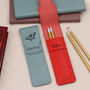 Personalised Children’s Leather Pencil Case Set, thumbnail 3 of 7