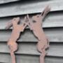 Boxing Hares Garden Ornament , Lawn Statue , Feature , Ornament , Decoration, thumbnail 8 of 12