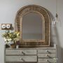 Bamboo Cane Arched Wall Mirror, thumbnail 1 of 4