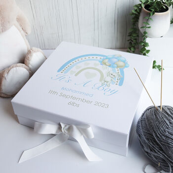 Personalised New Baby Boy Gift Box, 7 of 12