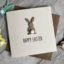 Personalised Happy Easter Painted Rabbit Card, thumbnail 3 of 4