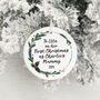 Personalised Name First Christmas As A Mummy Wreath Decoration, thumbnail 1 of 4